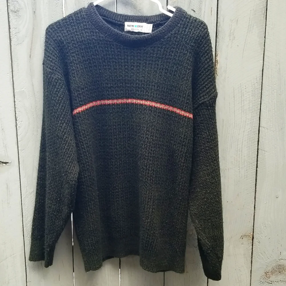 Made In USA Chunky Fisherman Sweater Oversized Knit Coastal Y2K 90s Style 🇺🇦
